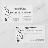 Verabredungs-Krankenpflege-Stethoskop RN Doktor Terminkarte (Vorne/Hinten)