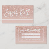 Verabredungs-Rosengoldtypographie-Rosen-Goldlogo Terminkarte (Vorne/Hinten)