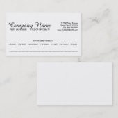 Verabredungsgeschäfts-Vorlagen Terminkarte (Vorne/Hinten)