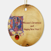 VERABSCHIEDEUNG DES NATIVITÄTSPARCHMENTS VON MAGI  KERAMIK ORNAMENT (Links)