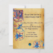 VERABSCHIEDEUNG DES PARCHMENTS MAGI FLORAL CHRISTM EINLADUNG (Rückseite)