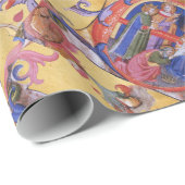 VERABSCHIEDEUNG DES PARCHMENTS MAGI FLORAL CHRISTM GESCHENKPAPIER (Rolleneckpunkt)