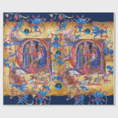 VERABSCHIEDEUNG DES PARCHMENTS MAGI FLORAL CHRISTM GESCHENKPAPIER (Flach)