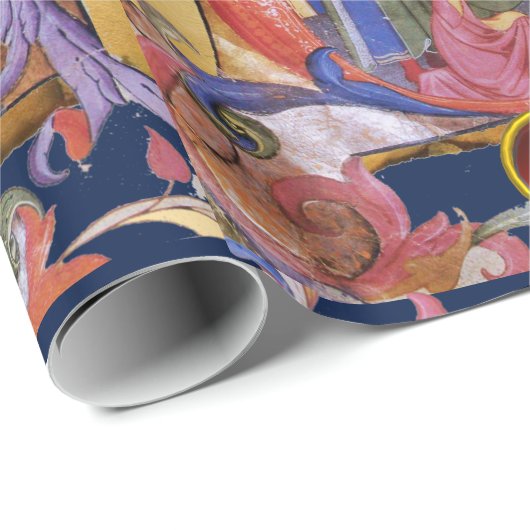 VERABSCHIEDEUNG DES PARCHMENTS MAGI FLORAL CHRISTM GESCHENKPAPIER (Rolleneckpunkt)