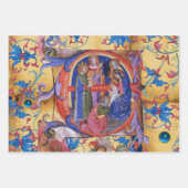 VERABSCHIEDEUNG DES PARCHMENTS MAGI FLORAL CHRISTM GESCHENKPAPIER SET (Vorderseite 3)