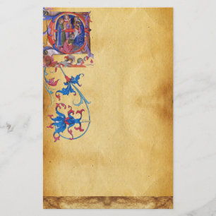VERABSCHIEDEUNG VON MAGI CHRISTMAS PARCHMENT Red G Briefpapier