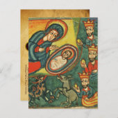 VERABSCHIEDEUNG VON MAGI, NATIVITÄTSCHRISTMAS PARC FEIERTAGSPOSTKARTE (Vorne/Hinten)