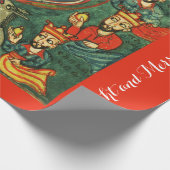 VERABSCHIEDEUNG VON MAGI "PRIMITIVE NATIVITÄT Weih Geschenkpapier (Ecke)