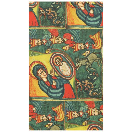 VERABSCHIEDEUNG VON MAGI "PRIMITIVE NATIVITÄT Weih Tischdecke (Vorderseite)