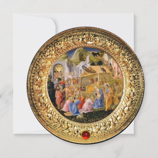 VERABSCHIEDUNG VON MAGI Fra Angelico, Gemstone, We Einladung (Vorderseite)