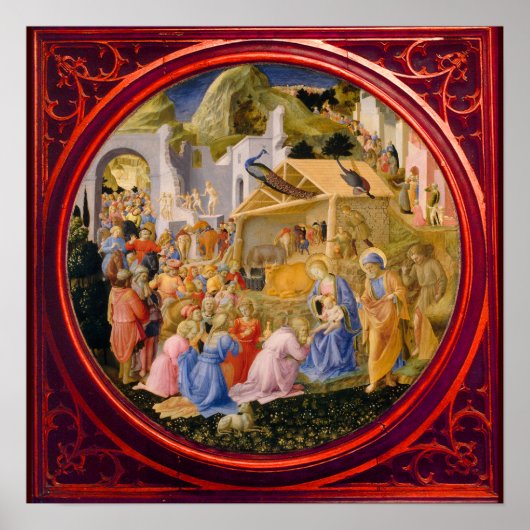 VERABSCHIEDUNG VON MAGI Fra Angelico, Weihnachten Poster (Vorne)