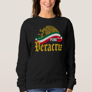 Veracruz Mexico Puro Veracruz Gelbe Adlerflagge Sweatshirt