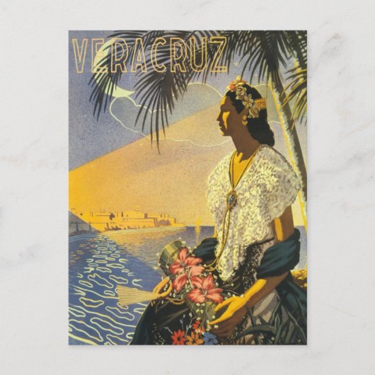Veracruz Mexiko Jahrgang Reise Postkarte (Vorderseite)