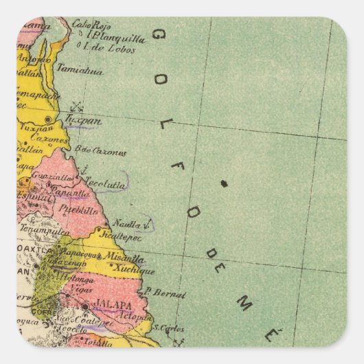 Veracruz, Mexiko Quadratischer Aufkleber (Vorderseite)