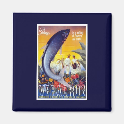 Veracruz, Mexiko Vintag Magnet (Vorne)