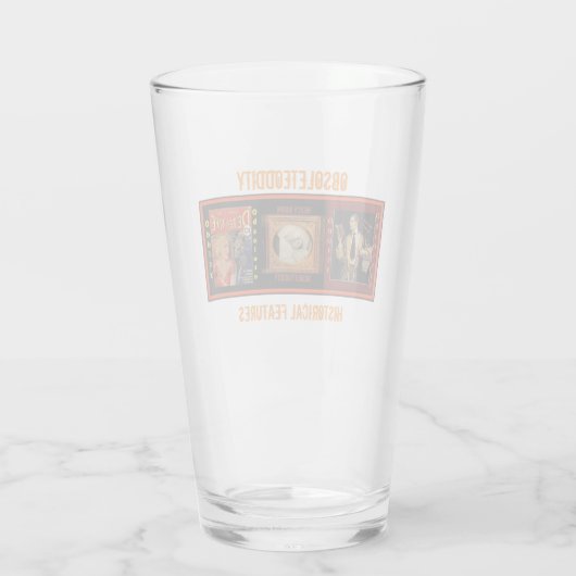 Veraltetes Bier/Getränkeglas Glas (Rückseite)