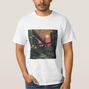 Veraltetes Comic - Stadt T-Shirt