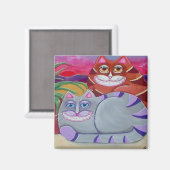 Veranda Cats Magnet (Vorderseite/Rückseite)