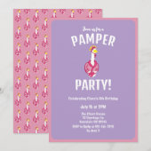 Veranda-Gans-Verwöhnparty-Mädchen-Geburtstag Einladung (Vorne/Hinten)