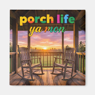 Veranda Leben für zwei Sonnenuntergang Magnet