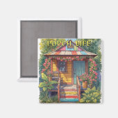 Veranda-Leben Tiny House Magnet (Vorderseite/Rückseite)