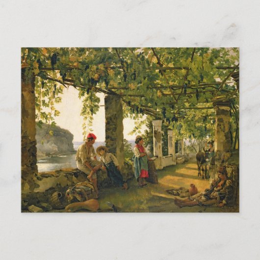 Verandah mit verdrehten Reben, 1828 Postkarte (Vorderseite)