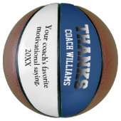 Veränderbare Farbe Danke Trainer Team Basketball (Vertikal)
