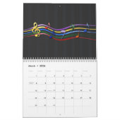 Veränderbarer Jahr-Musik-Kalender Kalender (Mär 2026)