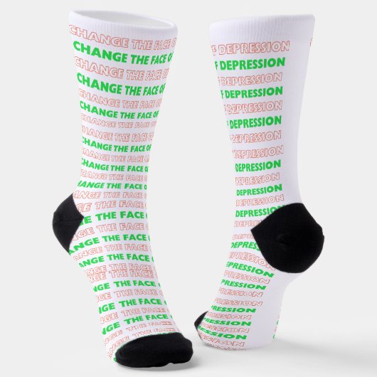 Verändern Sie das Gesicht der Depression Grün und  Socken (Gewinkelt)