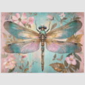 VERÄNDERTE DRAGONFLY-DECOUPAGE SEIDENPAPIER (Vorderseite)