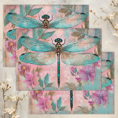 VERÄNDERTE DRAGONFLY-DECOUPAGE SEIDENPAPIER