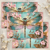 VERÄNDERTE DRAGONFLY-DECOUPAGE SEIDENPAPIER