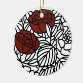VERÄNDERTE GARTEN-Rose Keramik Ornament (Links)