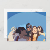 veränderte Gruppe im Ballpark Postkarte (Vorne/Hinten)