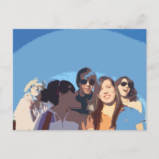 veränderte Gruppe im Ballpark Postkarte (Vorderseite)