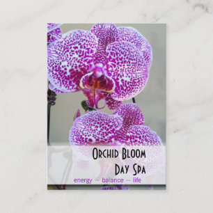 Veränderte lila Orchideen-Foto-Verabredung Terminkarte