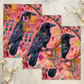 VERÄNDERTE RAVEN DECOUPAGE SEIDENPAPIER