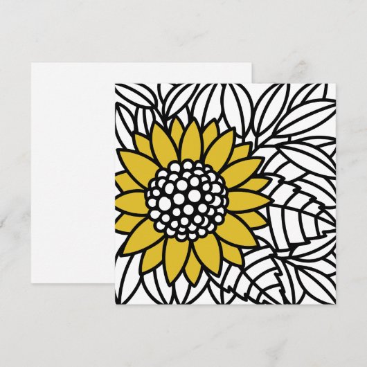 VERÄNDERTE SONNENBLUME EINLADUNG (Vorne/Hinten)