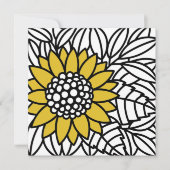 VERÄNDERTE SONNENBLUME EINLADUNG (Vorderseite)