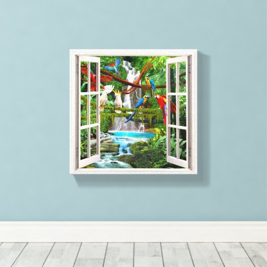 VERÄNDERTER JUNGLE LEINWANDDRUCK (Insitu (Holzboden))