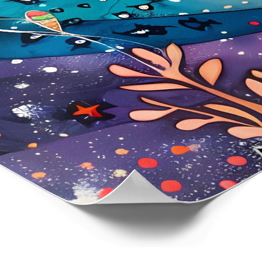 VERÄNDERTER RAINBOW FARBFARBIG POSTER (Ecke)