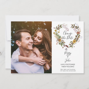 Verändertes Datum Verschobenes Blumenfoto Save The Date