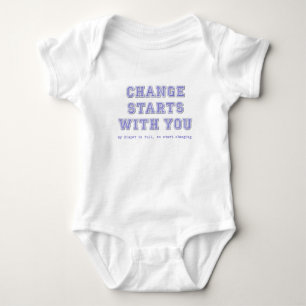 Veränderung Beginnt Mit Dir Lustiger Babywindel Bo Baby Strampler