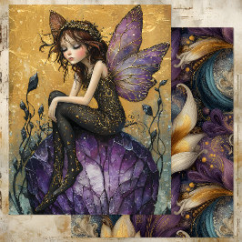 VERÄNDERUNG DER KRISTALEN FAIRE IN LILA UND GOLD