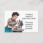 Veränderung der Vintagen Nähmaschine Visitenkarte (Rückseite)