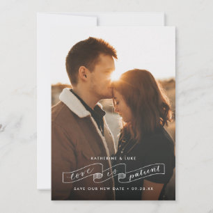 Veränderung des Datums der Liebe ist Geduld Ankünd Save The Date