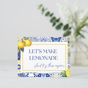 Veränderung des Datums verschoben abgesagt Lemon V Postkarte