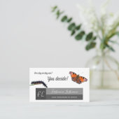 Veränderung des Raupe Schmetterling motivierend Visitenkarte (Stehend Vorderseite)