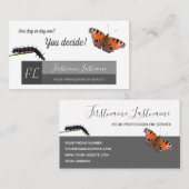 Veränderung des Raupe Schmetterling motivierend Visitenkarte (Vorne/Hinten)