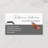 Veränderung des Raupe Schmetterling motivierend Visitenkarte (Rückseite)